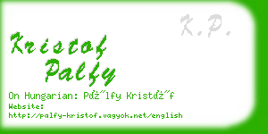 kristof palfy business card